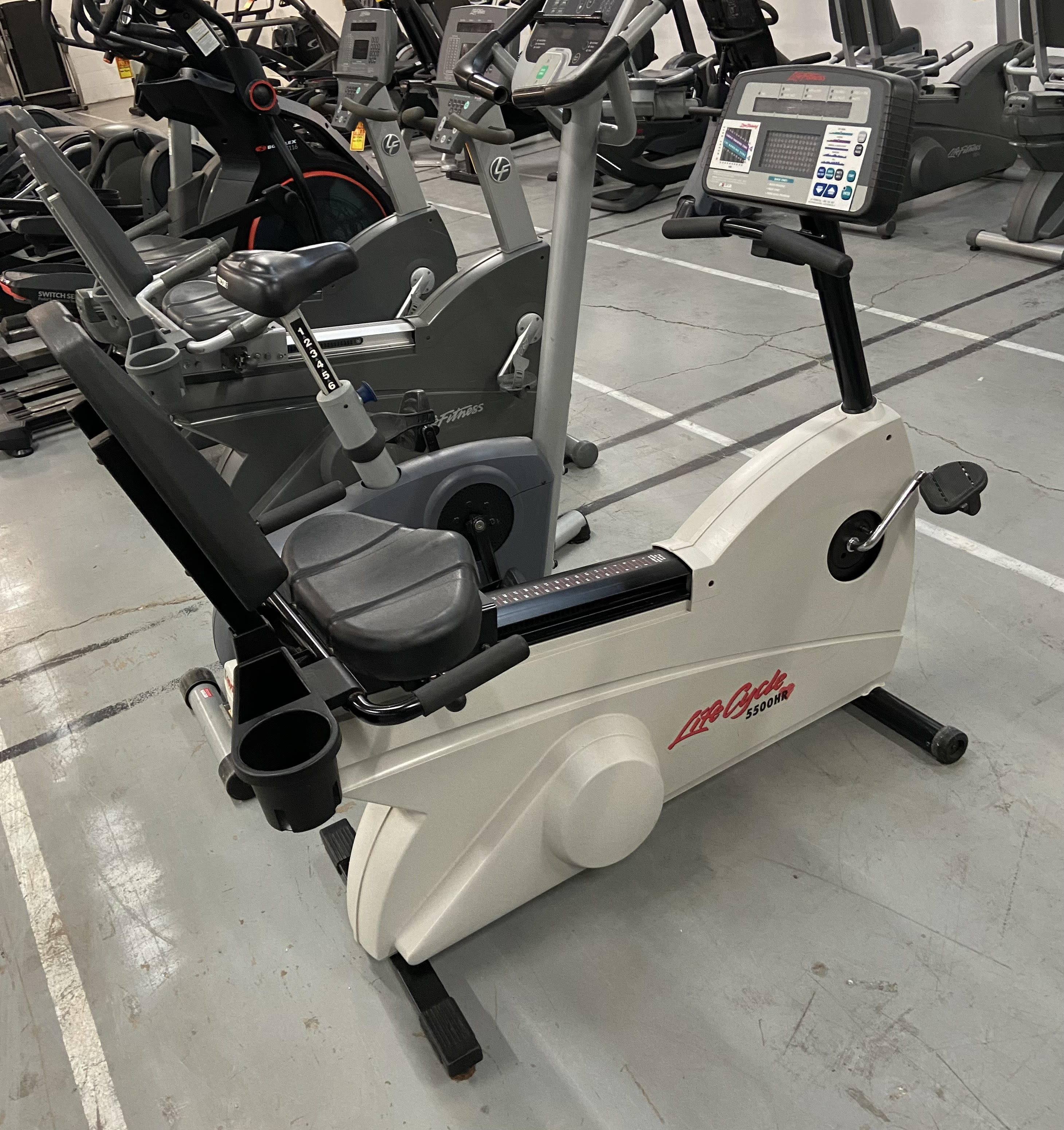 Used Life Fitness 5500HR LC-5500R Recumbent Stationary Bike