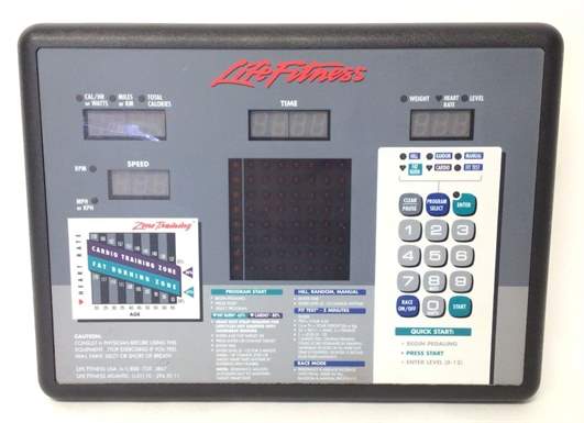 Life Fitness Lifecycle LC6500HR Upright Bike Display Console