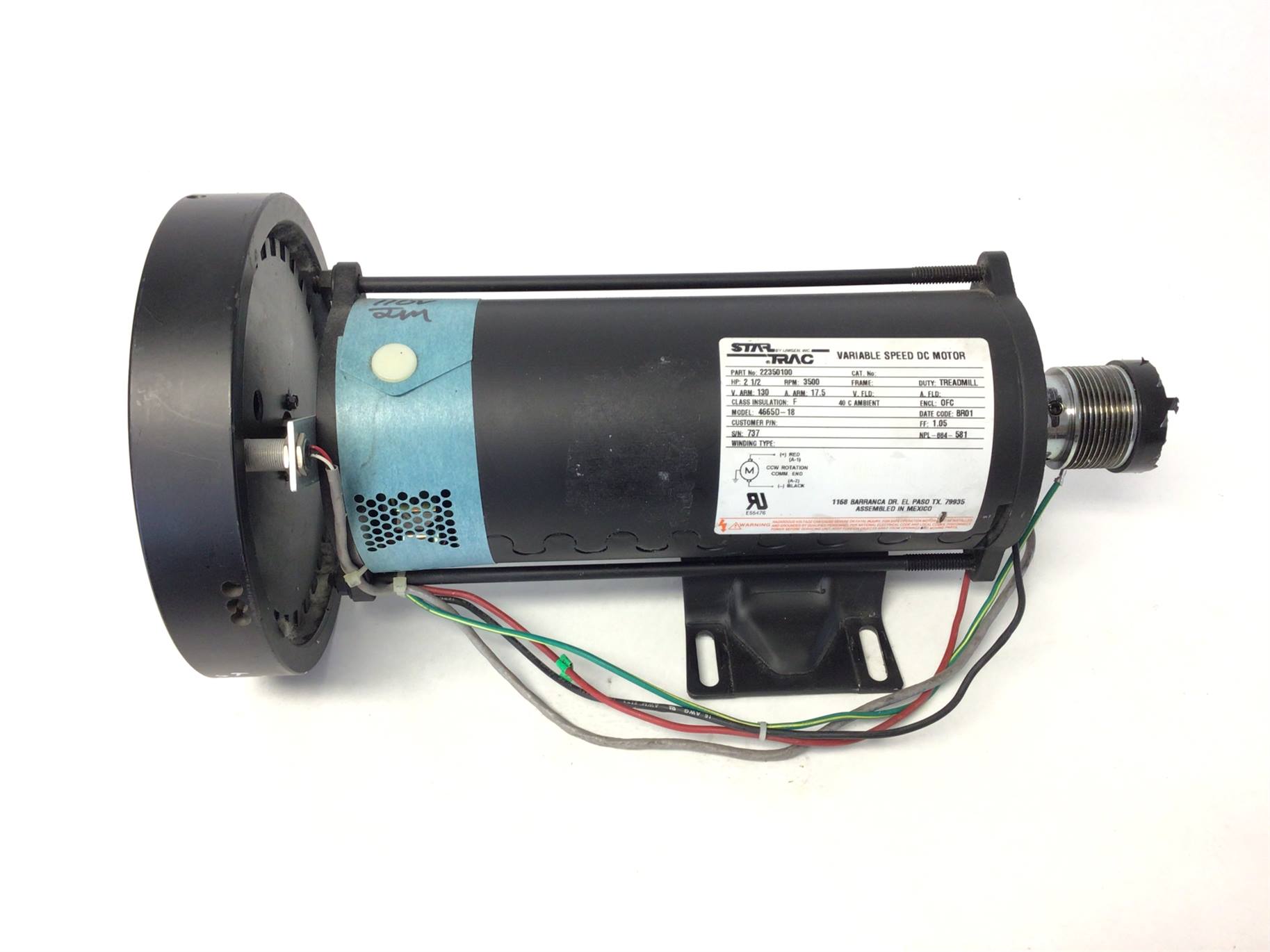 Preowned 9-4001-BUSAP0 TR4000 Softmill Treadmill Unisen Drive Motor 4665D-18