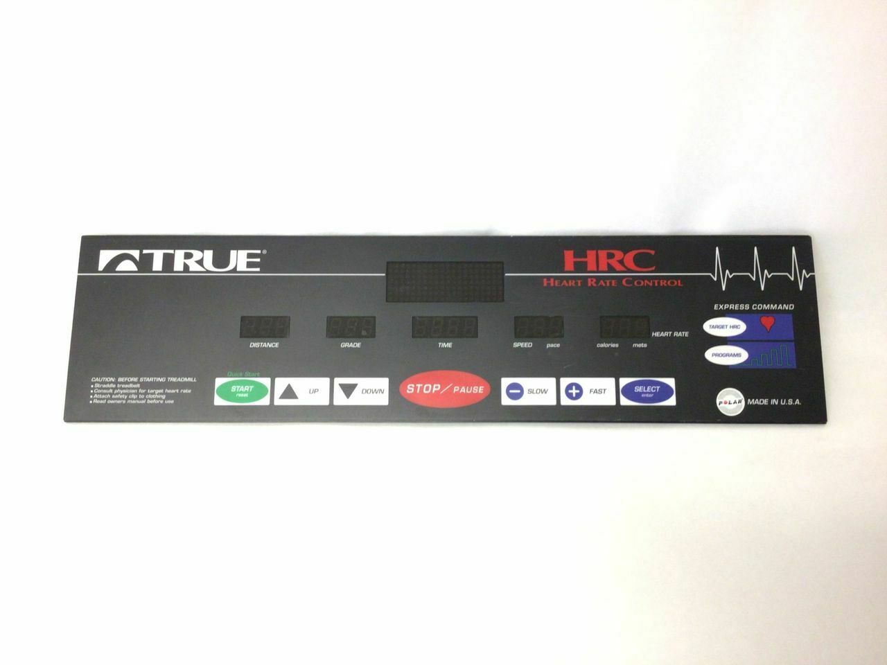 True Fitness 450 HRC Treadmill Display Console Panel 00242102 DN81T-2H or D99290230 (Used)