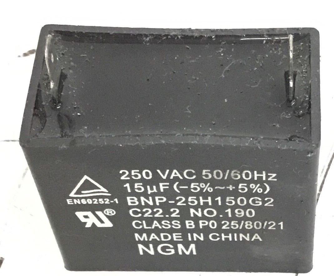 True Fitness 540ZT 500 Treadmill Lift Motor Capacitor 250VAC BNP-25H150G2 15uf (Used)