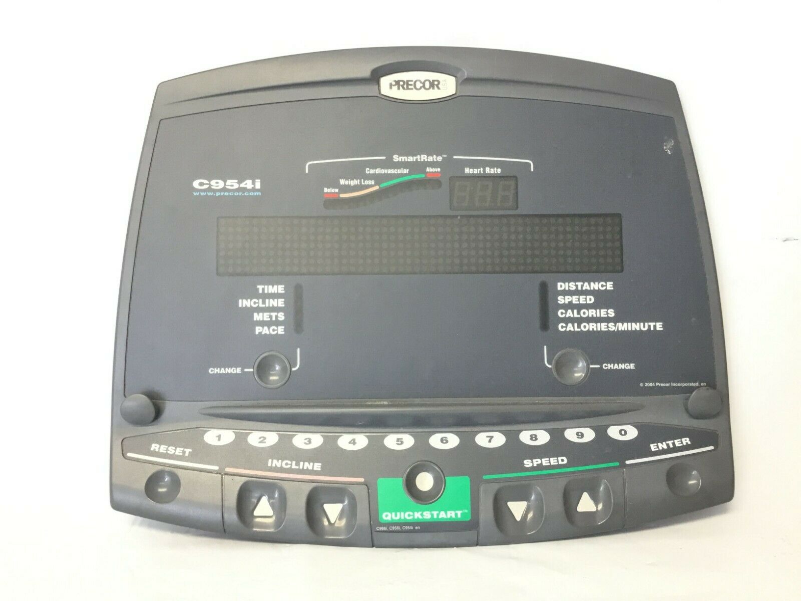 Precor 954i C954i (00XB) Treadmill Display Console Panel 47395-111 (Used)