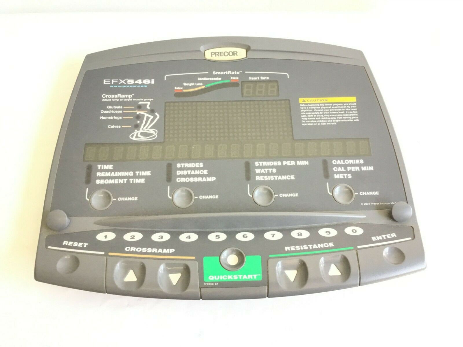 Precor EFX 546i HR C546i (00X8) Elliptical Display Console Panel 43700-501 (Used)