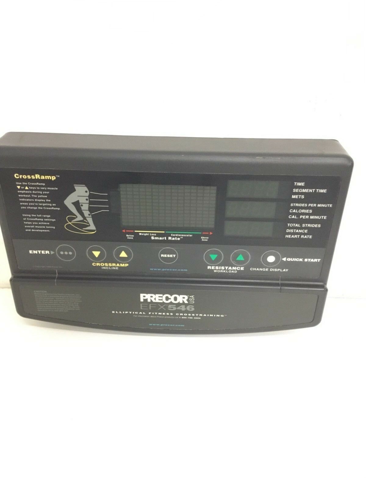 Precor EFX 546 Elliptical Display Console Assembly 38211-101 or 38676-105 or 38912-203 (Used)