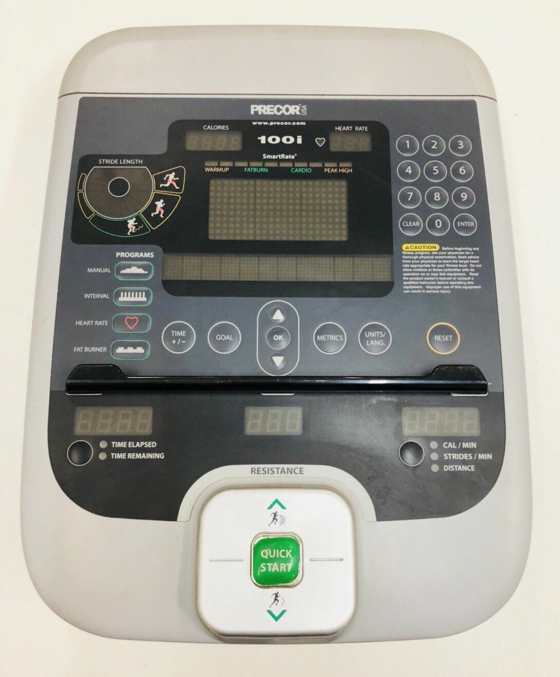 Precor AMT 100i Upper PCA Console Membrane + Display Panel Board 48434-403 or 48947-103 or 49465-101 or 48734-113 (Used)