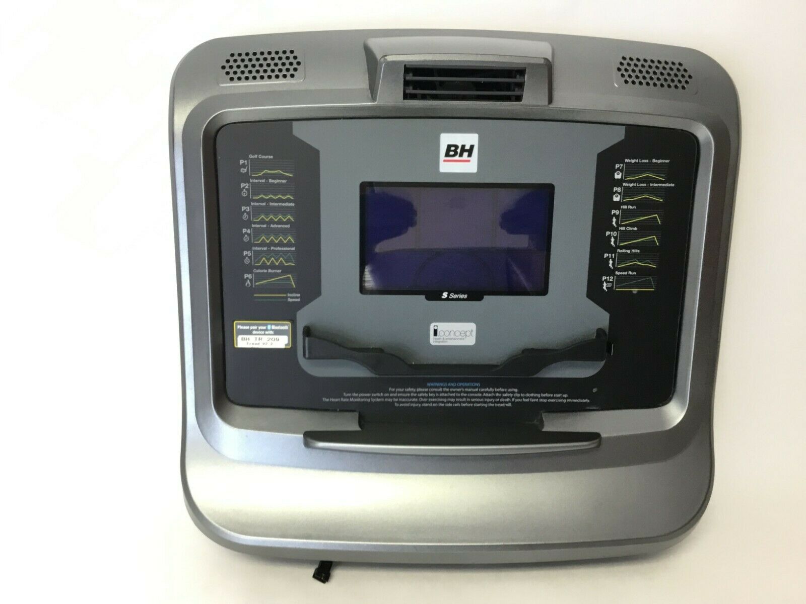 BH Fitness S3Ti S5Ti S7Ti Treadmill Display Console Assembly S3TI-G01 (Used)