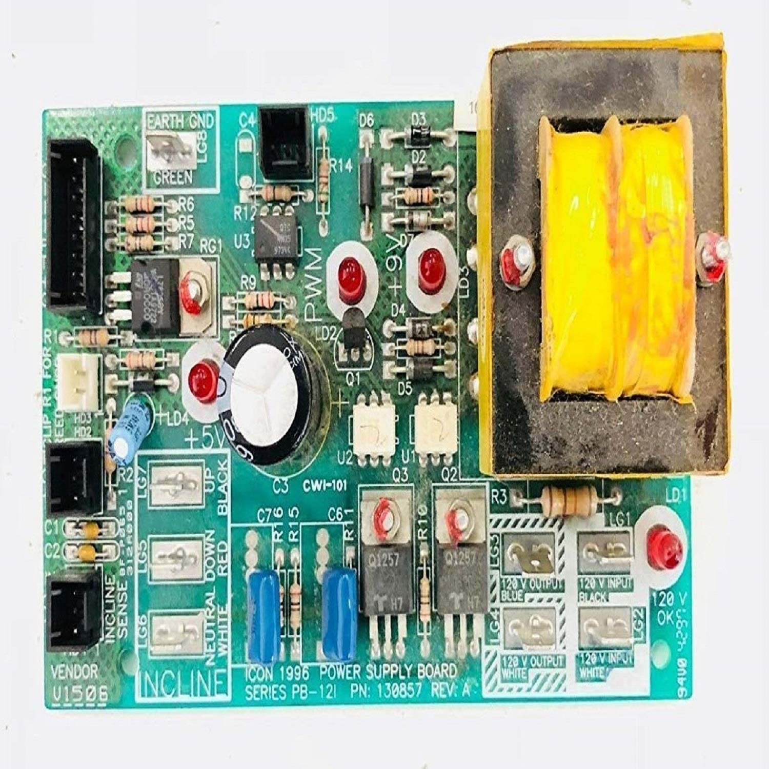 Treadmill Power Supply Board 130857 Works with Nordic-Track Pro-Form Ree-bok Health-Rider Image Weslo