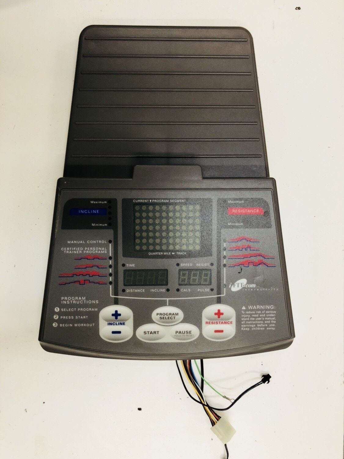 Reebok Icon REL 8 Elliptical Console Overlay Display Control Panel elrb1290 (Used)