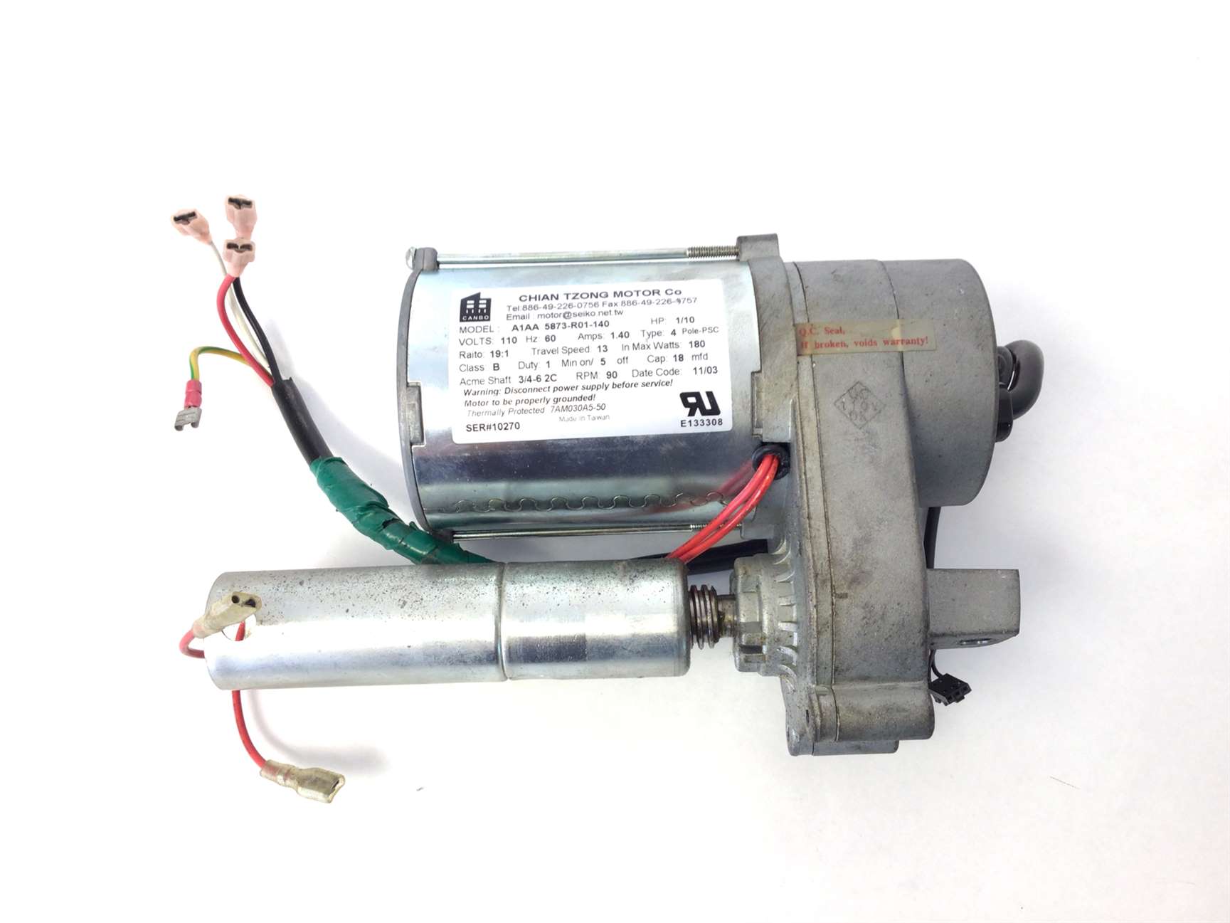 Incline Lift Elevation Motor (Used)