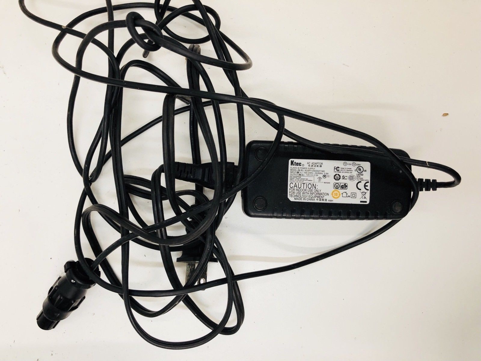 2 pin AC Adapter Power Supply Adapter Cord Pack (Used)