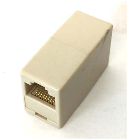 Inline Ethernet Jack RJ45 For Wire Harness Interconnect (Used)