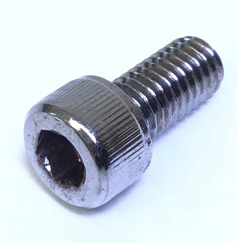 Screw;Hex Socket;Round;M8x1.25Px15L;Chromed