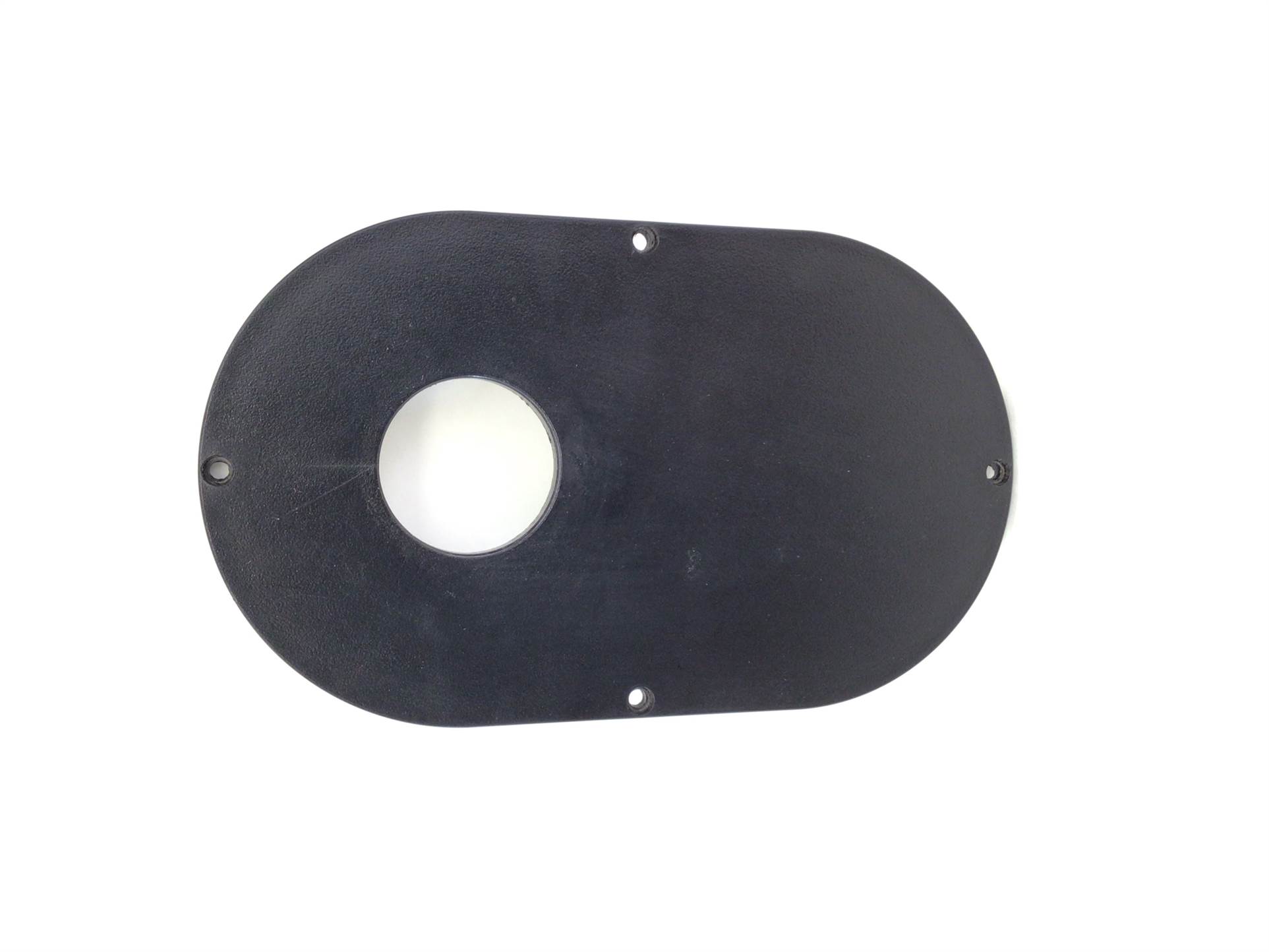 Oval Plastic Plate With Circular Hole - Crank Cover (Used)