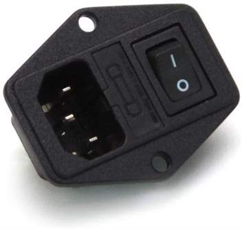 Power Switch assembly On Off Socket with Fuse (Used)