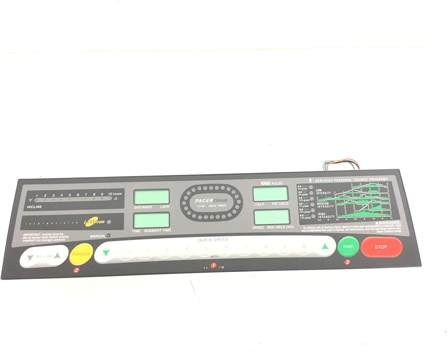 Residential Treadmill Display Console Panel
