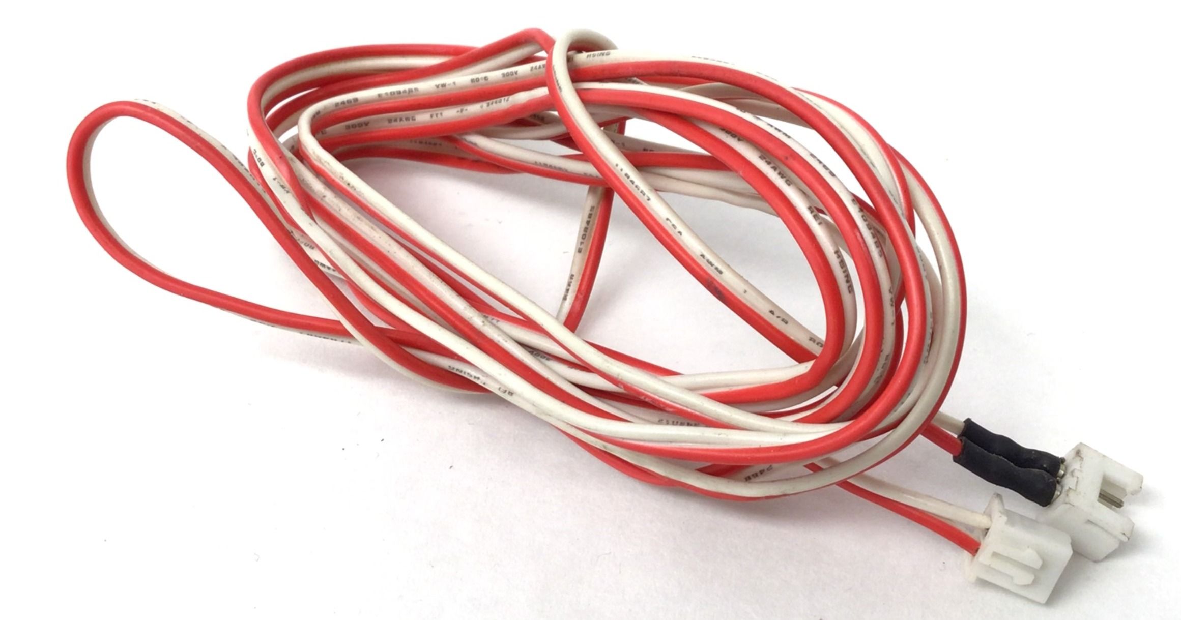 2 Pin Female Connector Cable Wire Extension Red White (Used)