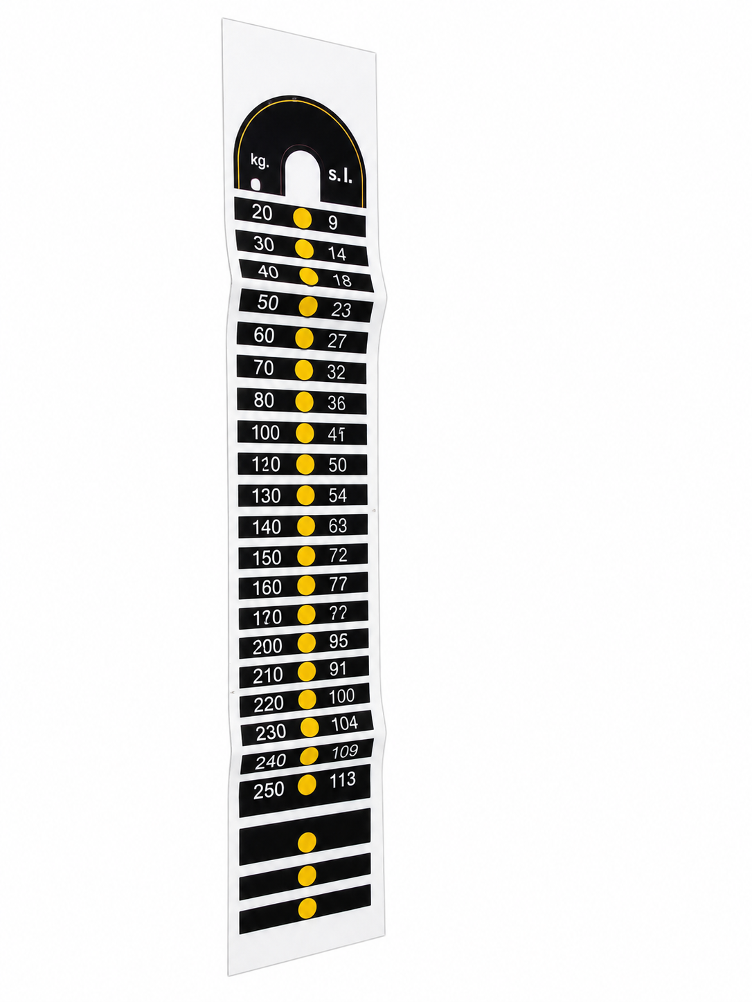 Spec Label, Weight Plate, PC