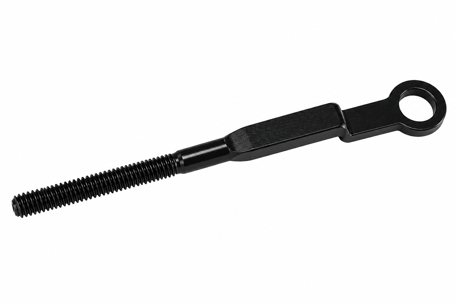 Screw, Eye Hook, 1/4"-20UNCx120L-35L, Black Zinc