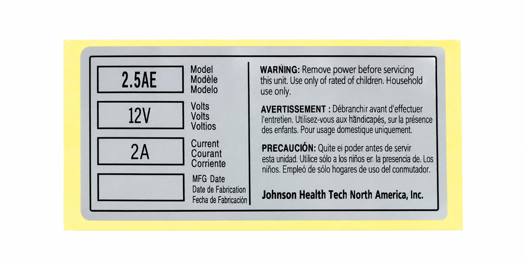 Warning Label, Voltage, EP575C