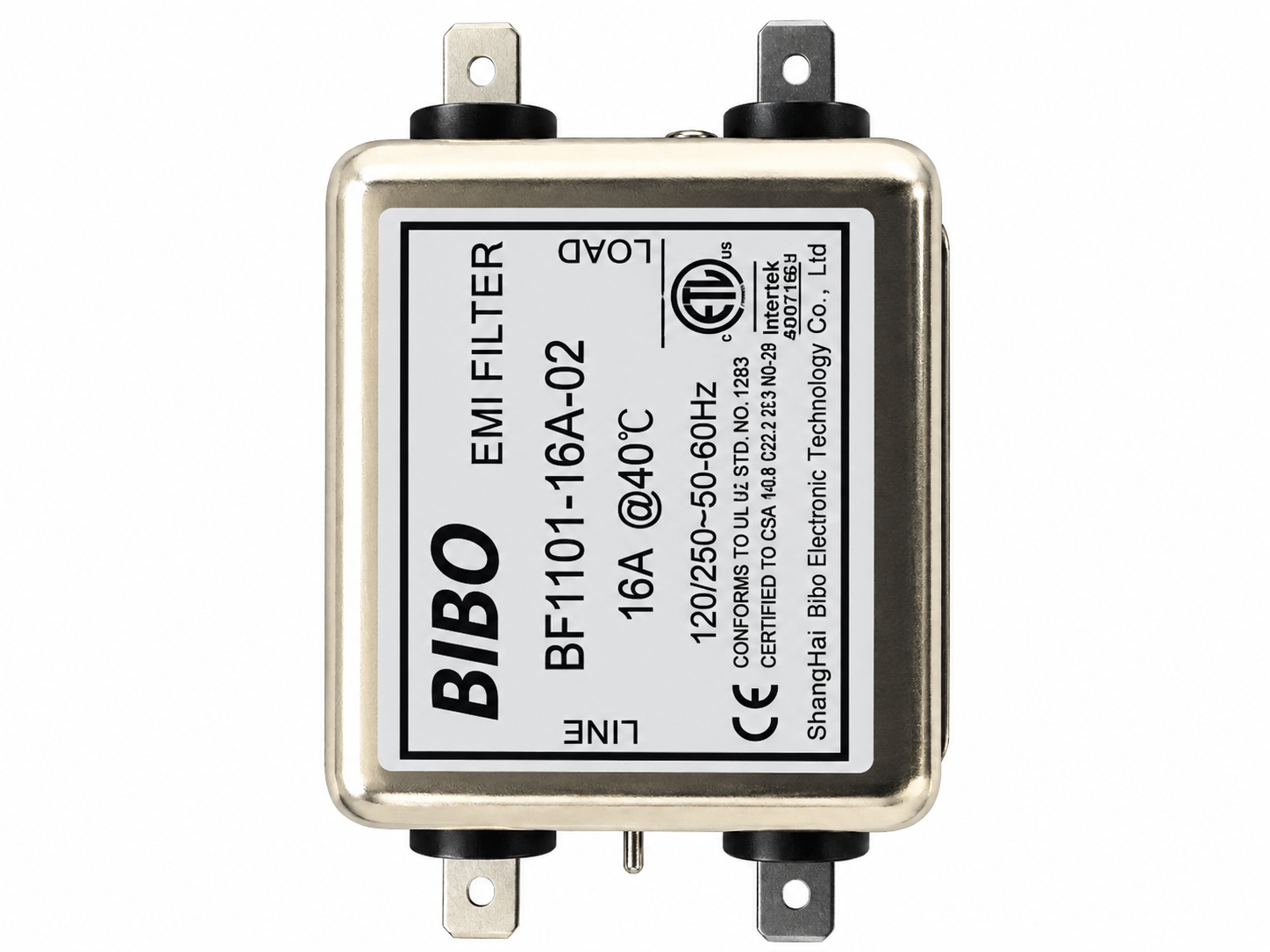 BIBO Filter, Power, 16A, BF1101-16A-02, 120V/250