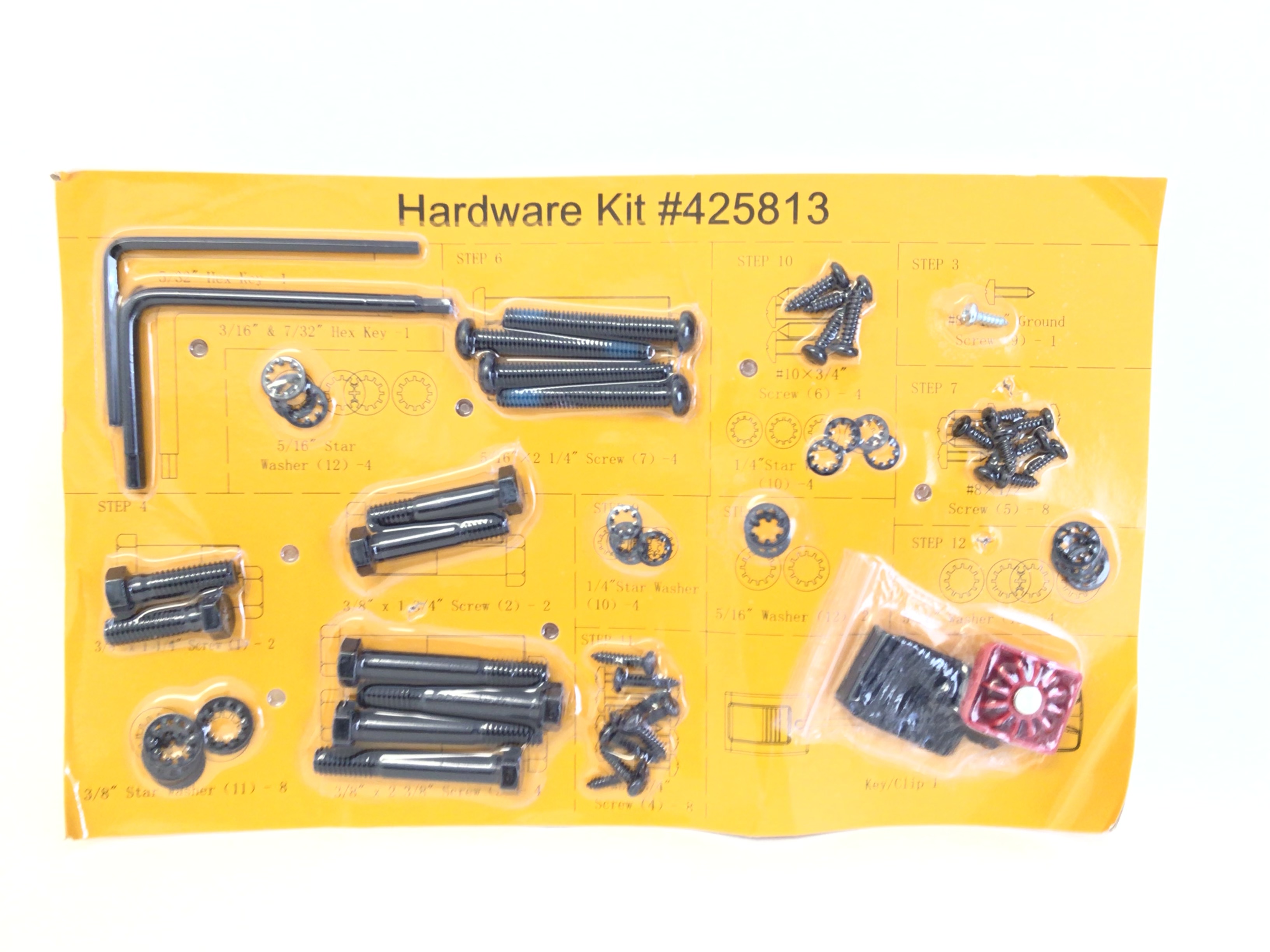 HARDWARE KIT, NOTE: