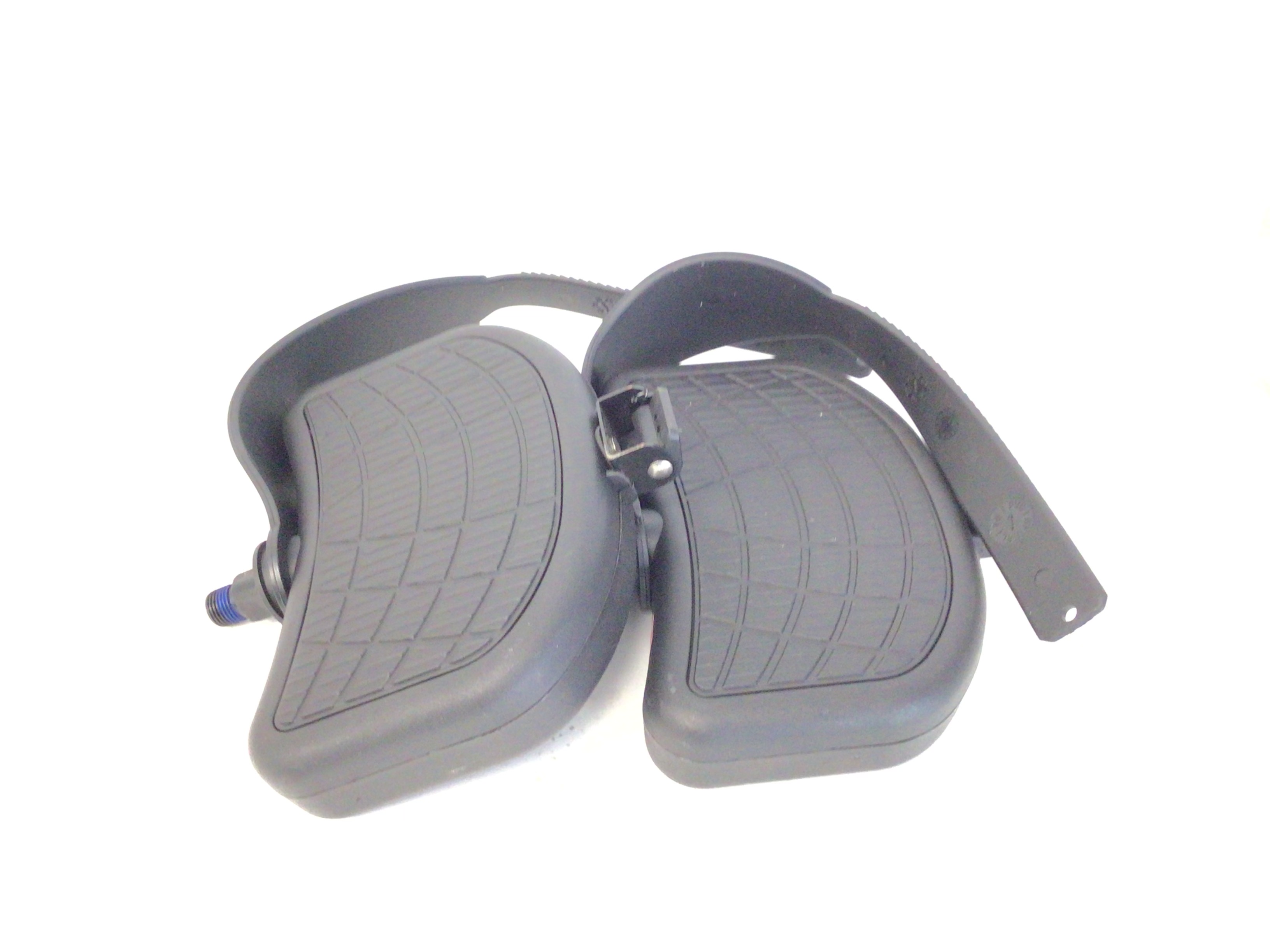 PEDAL SET W/ STRAP  JENDEL (9/16") BLK/GREY- W/ LOGO